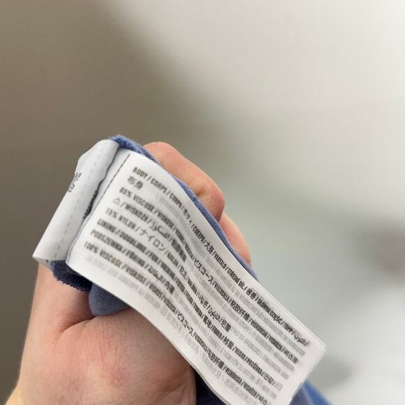 ABERCROMBIE & FITCH Crinkle Textured Wide Leg Pants Blue Coastal {EE24} - Picture 6 of 6